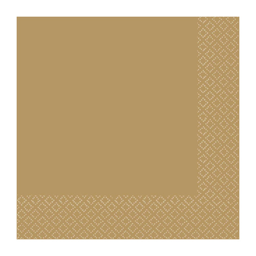 Gold Lunch Napkins 2 PLY 40 Pack