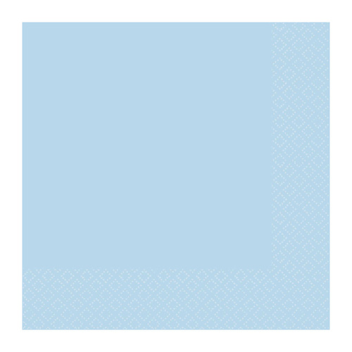 Dinner Napkins 2 PLY Pastel Blue 40 Pack
