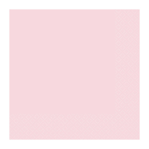 Dinner Napkins 2 PLY Pastel Pink 40 Pack