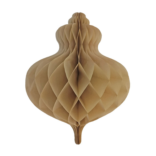 Christmas Honeycomb Natural Bauble Decoration 40cm