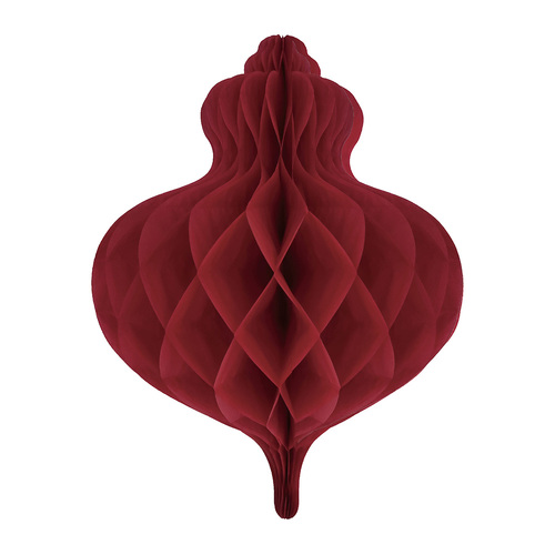 Christmas Honeycomb Red Bauble Decoration 40cm