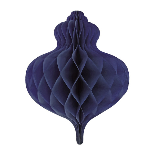 Christmas Honeycomb Navy Bauble Decoration 40cm