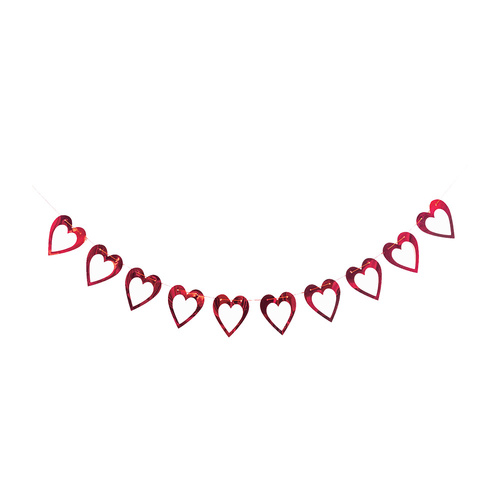 Hearts Foil Garland