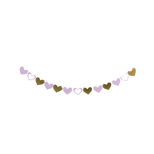 Hearts Garland Cardboard & Foil