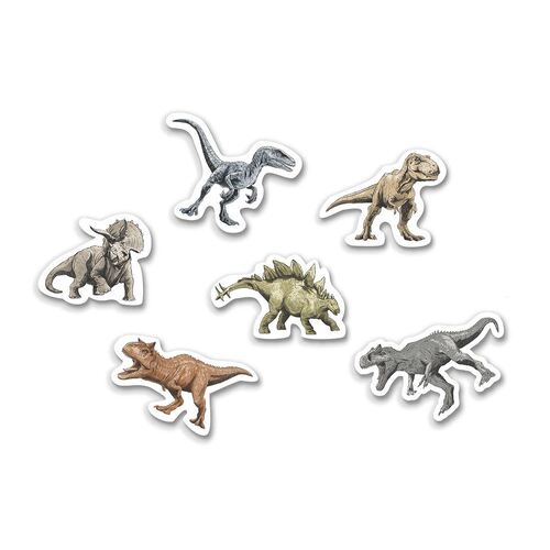 Jurassic Into The Wild Shaped Erasers 6 Pack