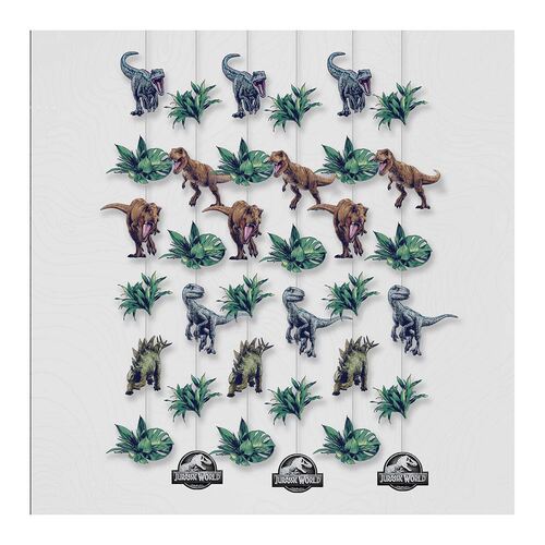 Jurassic Into The Wild Hanging String Decorations 6 Pack