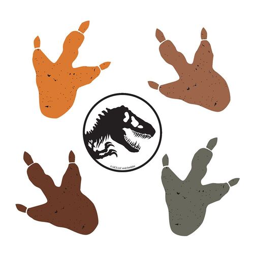 Jurassic Into The Wild Vinyl Footprints & Logo 5 Pack