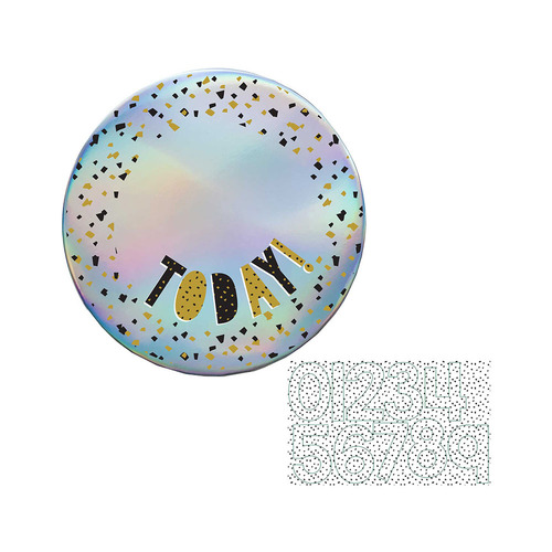 Badge Add-An-Age Today! Black & Gold 15cm