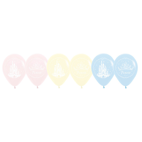 30cm Disney Princess Once Upon A Time Latex Balloons 6 Pack
