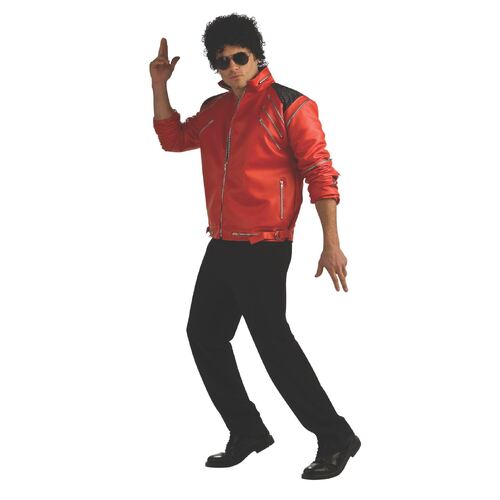 Michael Jackson Beat It Deluxe Red Zipper Jacket Adult