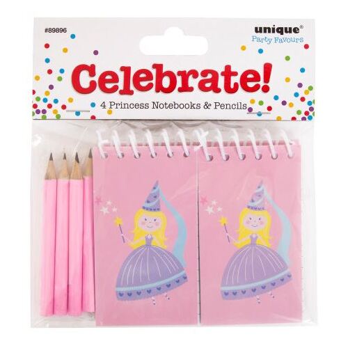 Princess 4 Notepads & Pencils