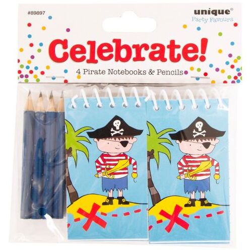 Pirate 4 Notepads & Pencils