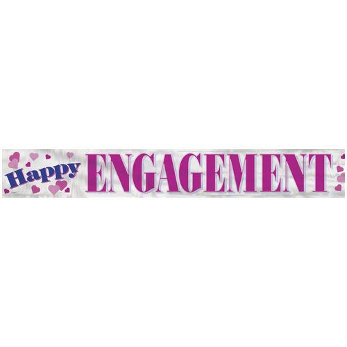 Happy Engagement Foil Banner 12ft