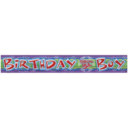 Birthday Boy Foil Banner 12ft