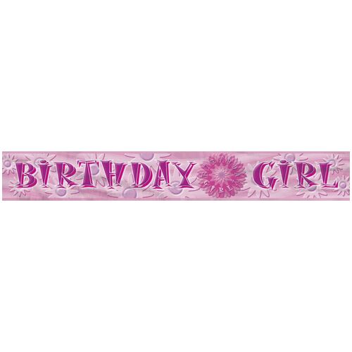 Birthday Girl Foil Banner 12ft