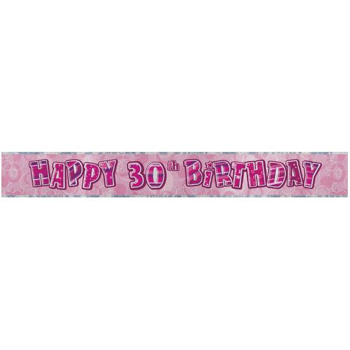 Glitz Pink Foil Banner 30 12ft