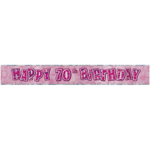 Glitz Pink Foil Banner 70 12ft