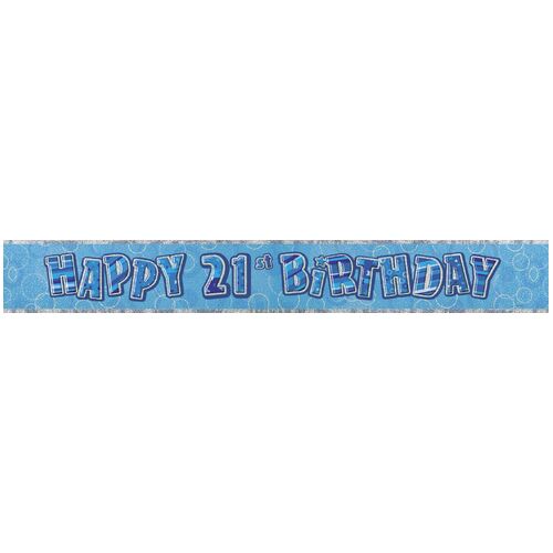 Glitz Blue Foil Banner 21 12ft