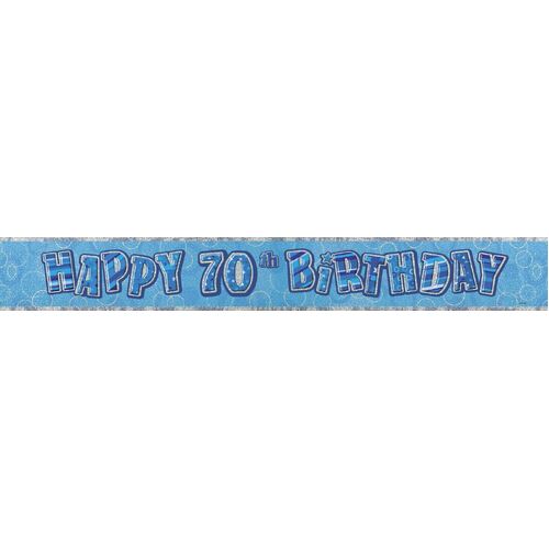 Glitz Blue Foil Banner 70 12ft