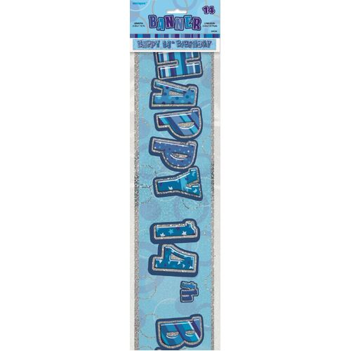 Glitz Blue 14 Foil Banner 12ft