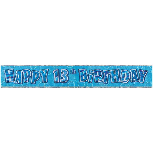 Glitz Blue Foil Banner 13 12ft