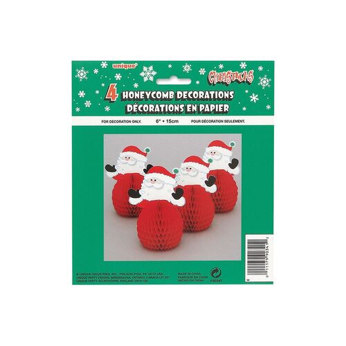 Santa Mini Honeycombs 4 Pack