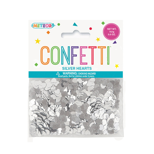 Silver Hearts Confetti 14.1g