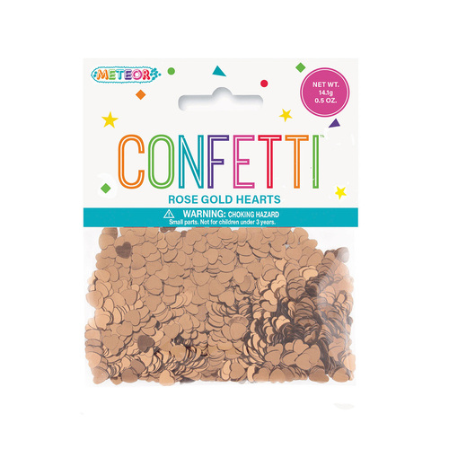 Rose Gold Hearts Confetti 14.1g