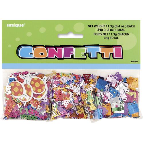 Birthday Confetti 3-Pack 34Grams (1.1Oz)