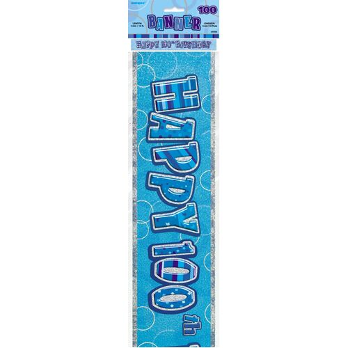 Glitz Bl Foil Banner 100 12ft