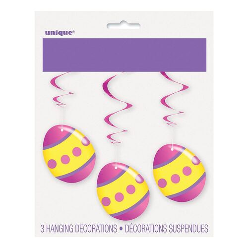 Easter Hanging Swirl Decorations 3 Pack