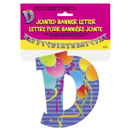 Jointed Banner Letter D