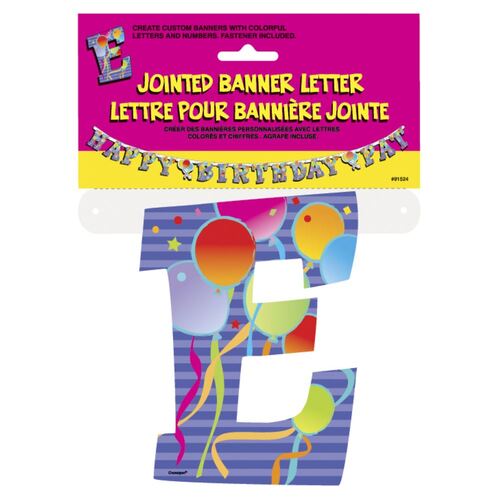 Jointed Banner Letter E