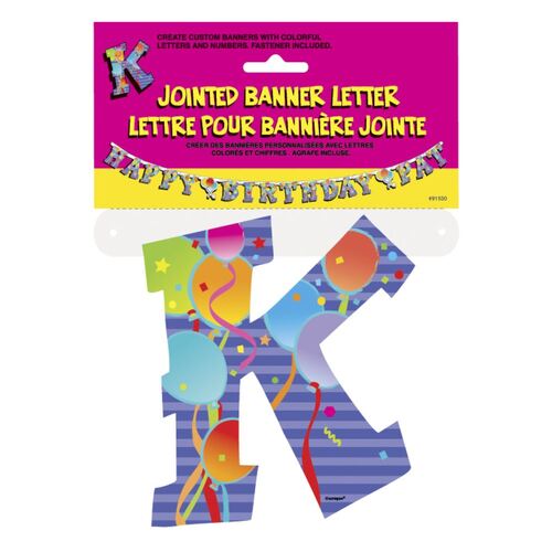 Jointed Banner Letter K