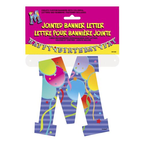 Jointed Banner Letter M
