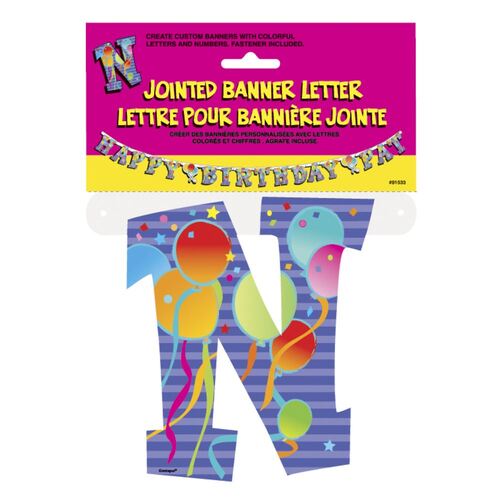Jointed Banner Letter N