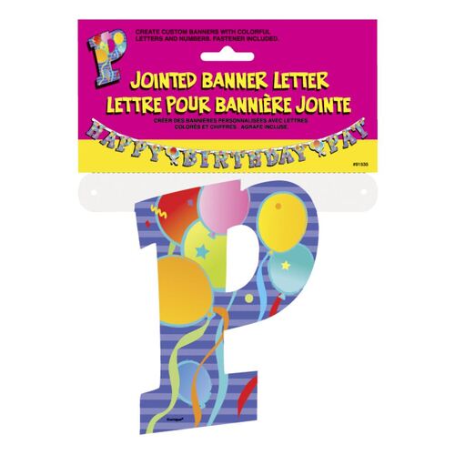 Jointed Banner Letter P