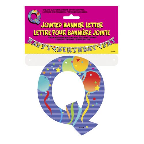 Jointed Banner Letter Q