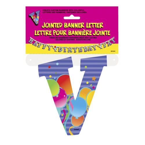 Jointed Banner Letter V