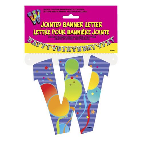 Jointed Banner Letter W