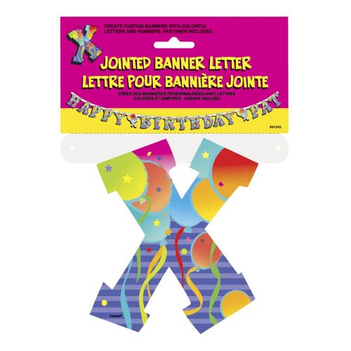 Jointed Banner Letter x