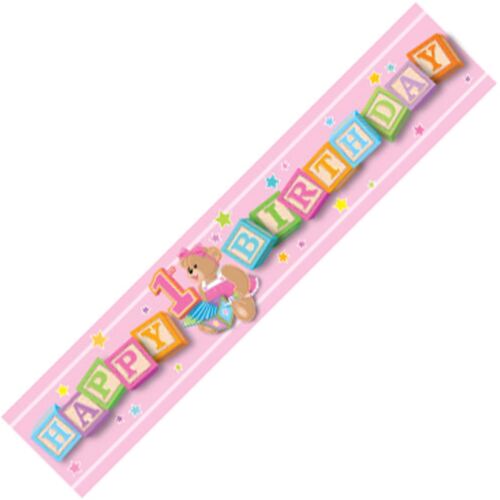 Giant Banner - 1st Blocks Pink