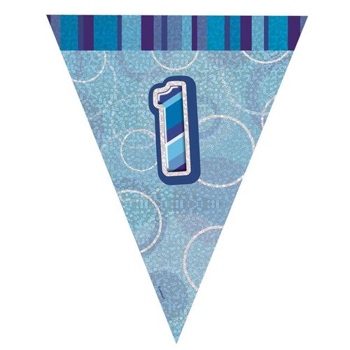 Glitz Blue Flag Banner - 1
