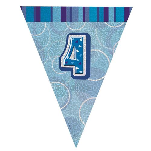Glitz Blue Flag Banner - 4