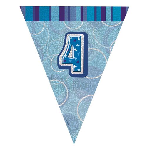 Glitz Blue Flag Banner - 4