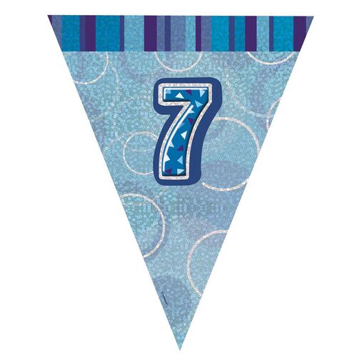 Glitz Blue Flag Banner - 7