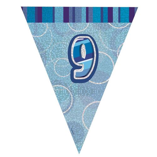 Glitz Blue Flag Banner - 9