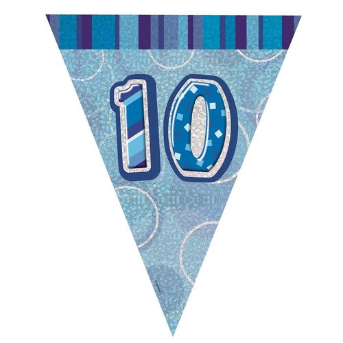 Glitz Blue Flag Banner - 10