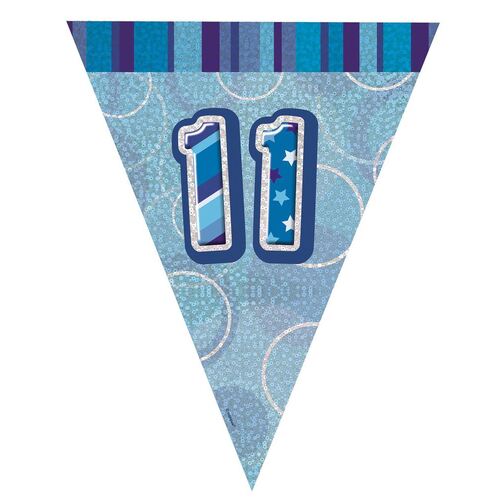 Glitz Blue Flag Banner - 11