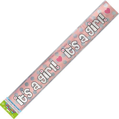 Its A Girl Foil Banner 12ft